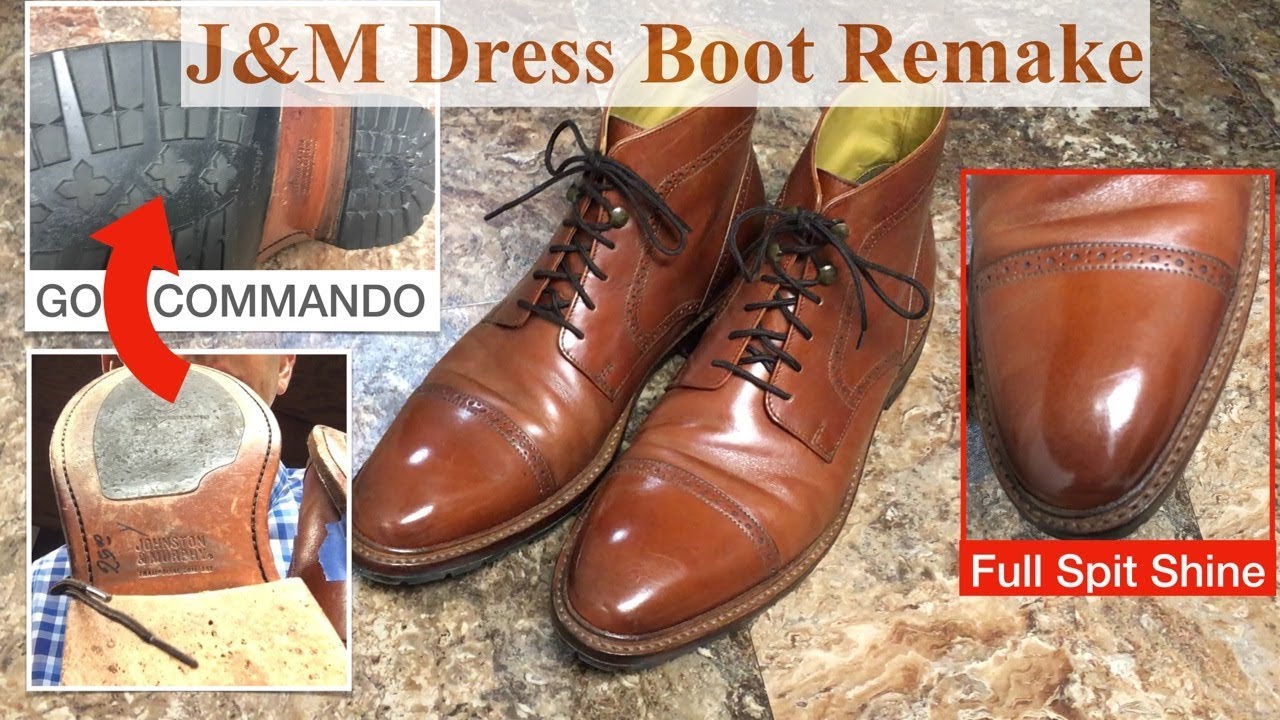 Adding a Mini-Lug sole to Johnston & Murphy Dress Boots