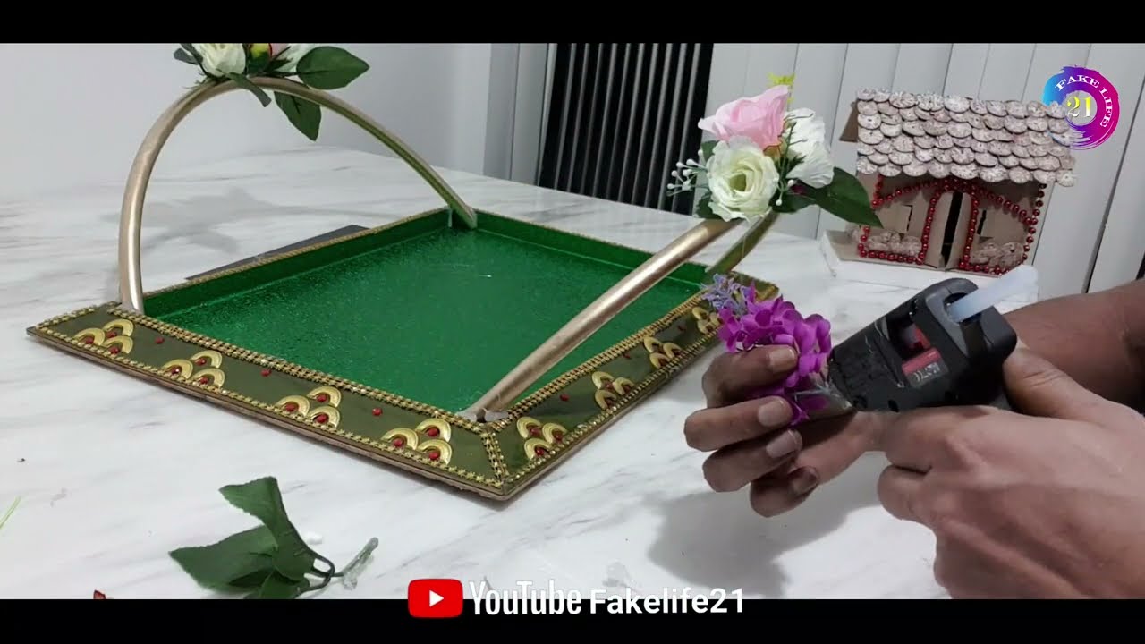 wedding taal decorations #পানদানথাল #ফানদান #pandan#fandan #fakelife21 #fruitcarving #howto