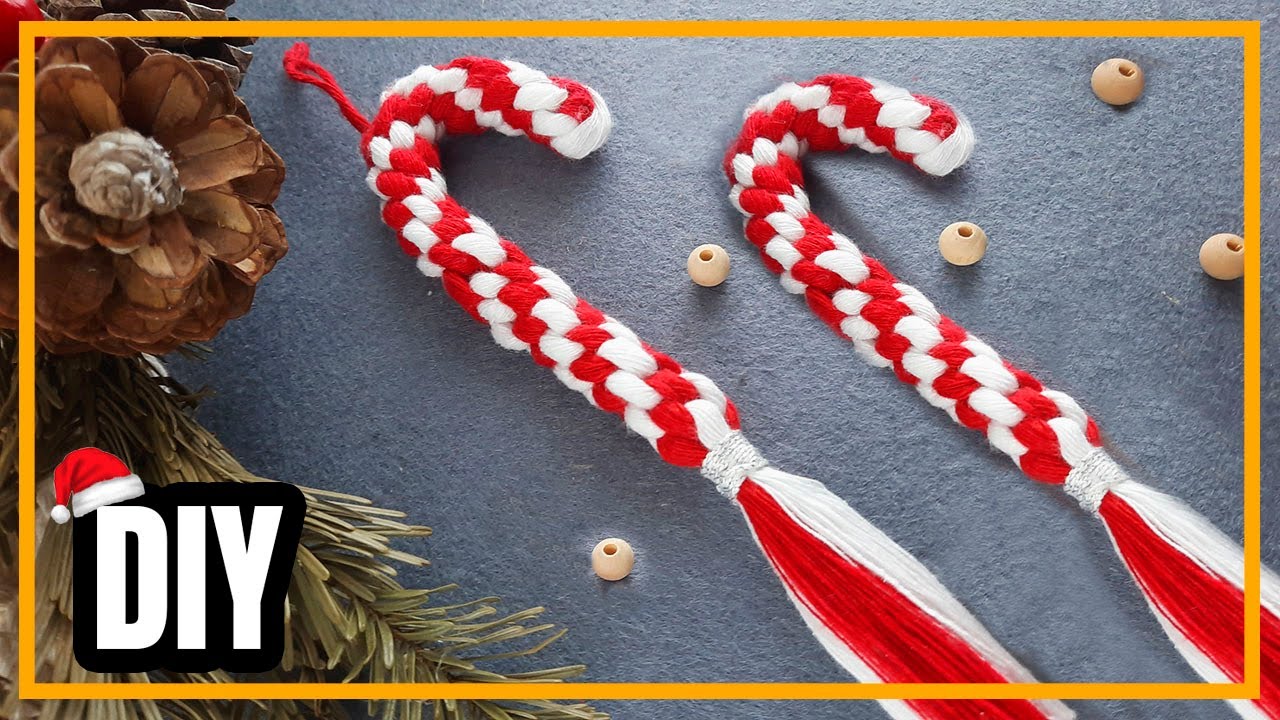 Bastones de caramelo con hilo/Coqueta Macramé