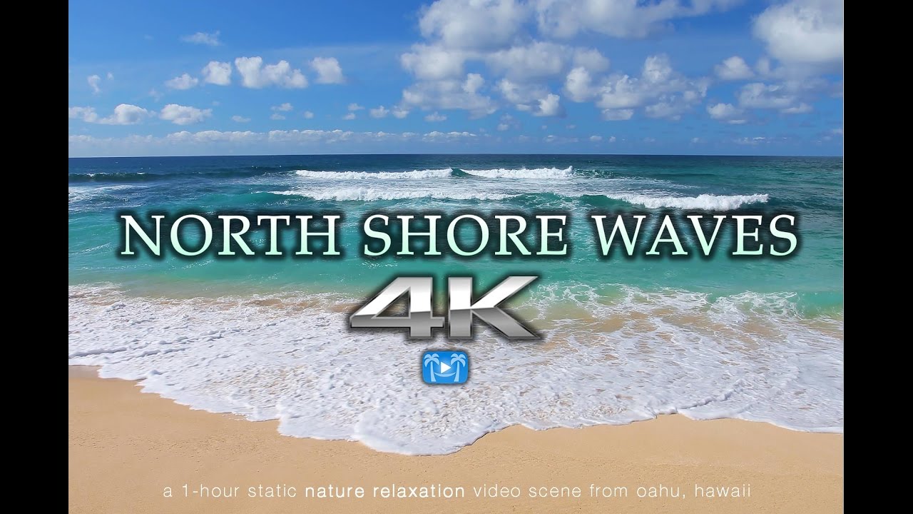 4K NORTH SHORE WAVES Oahu Endless Video Screensaver | Nature Relaxation™ Hawaii