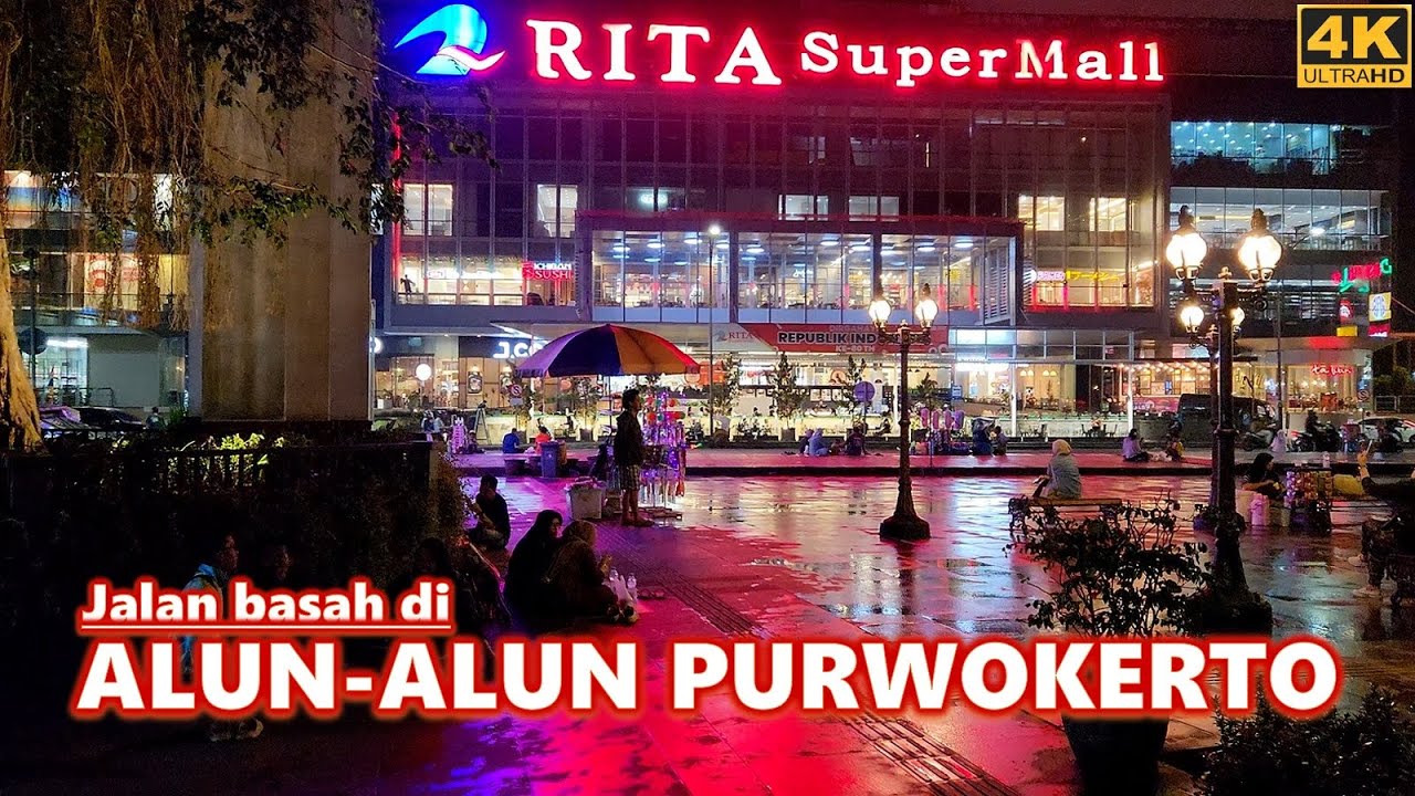 Night walking around Alun Alun Purwokerto [Purwokerto City Square]❗ Central Java Jawa Tengah