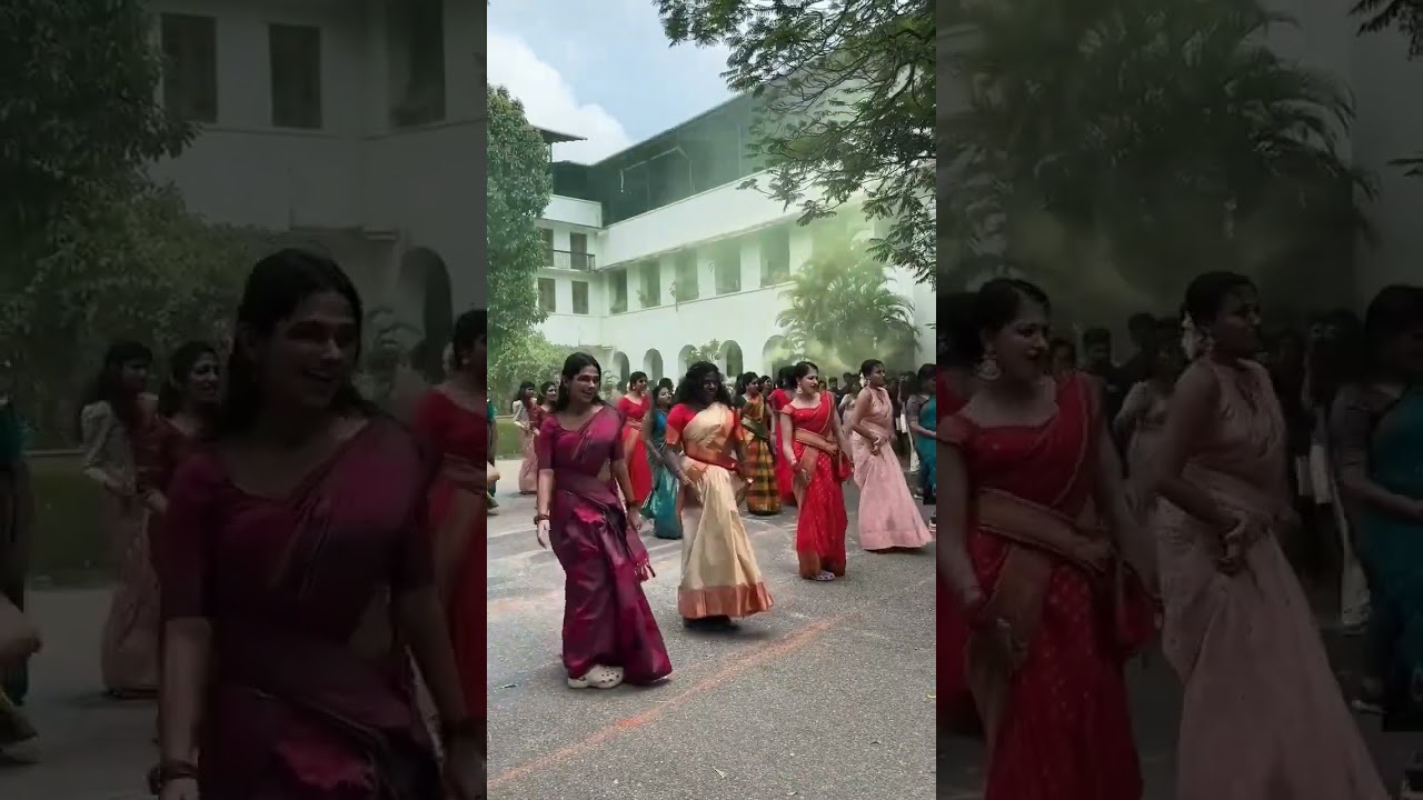 Hitting Onam 2k24 with kurchi madthapetti 😎🤘 #shorts #flashmob #kurchimadathapeti #collegeonam #like