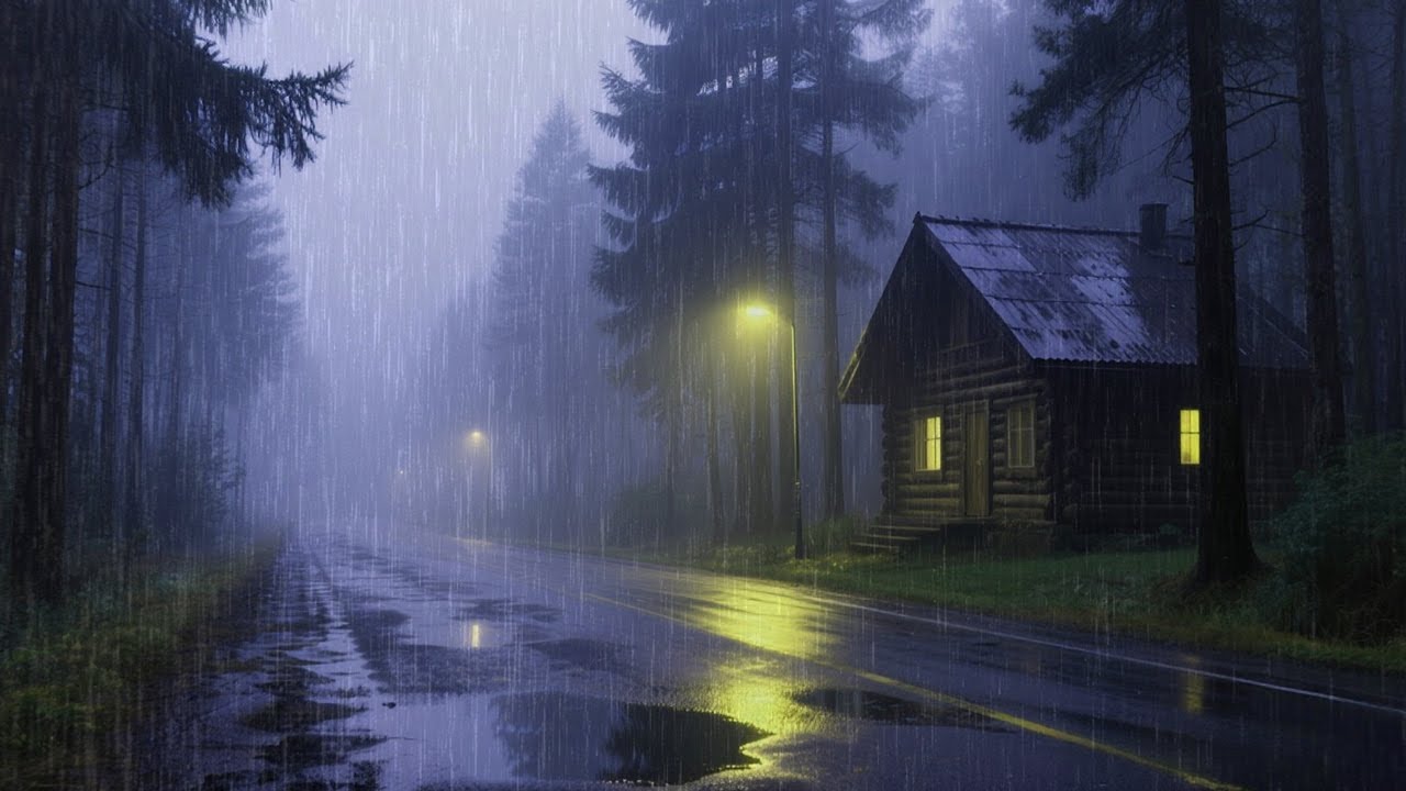 Rain Sounds For Sleeping - 99% Fall Asleep Fast with Heavy Rain & Thunderstorm, Deep Sleep ASMR
