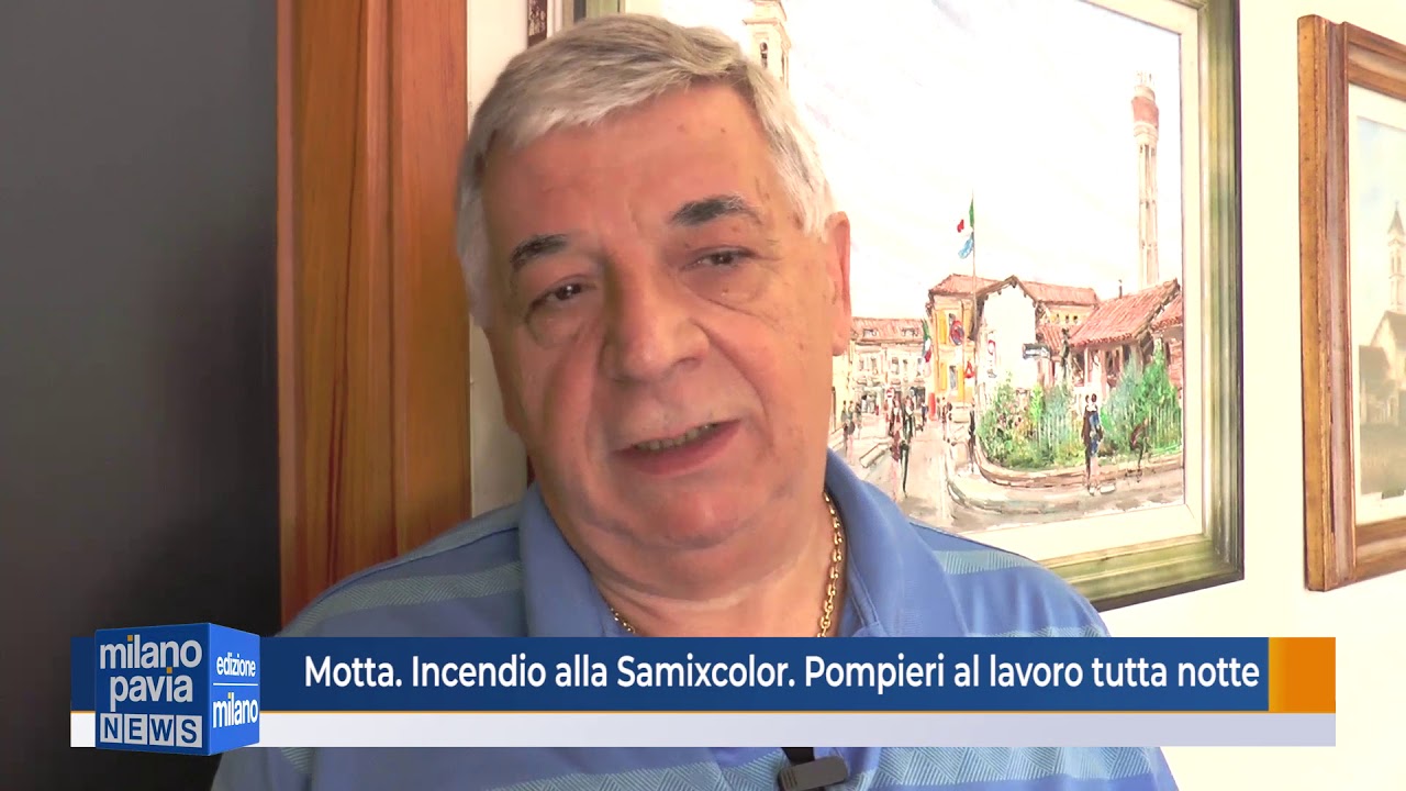 Motta Visconti. Incendio alla Samixcolor, vigili del fuoco al lavoro tutta notte