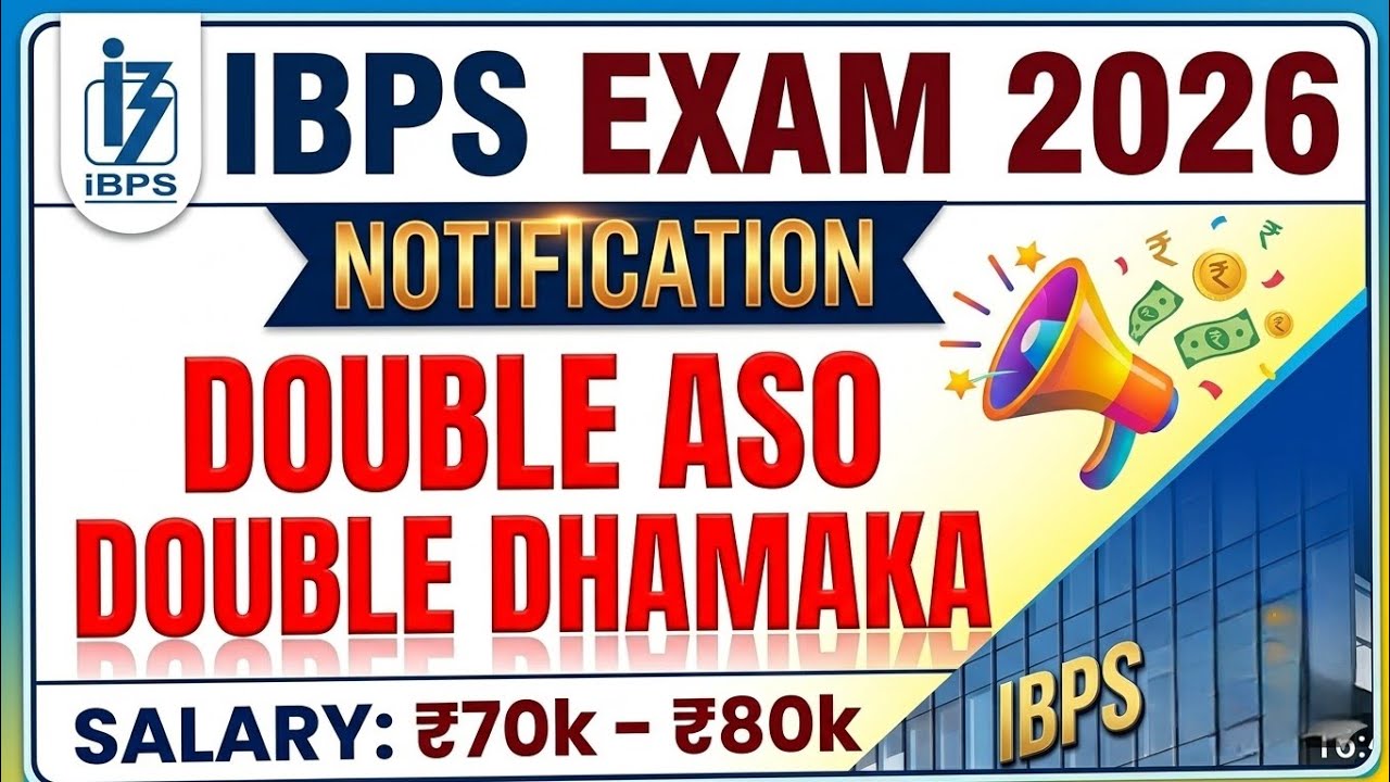 IBPS UPDATE 🥳 | ASO Exam 2026 | IBPS latest Update | Govt Job Vacancy 2026