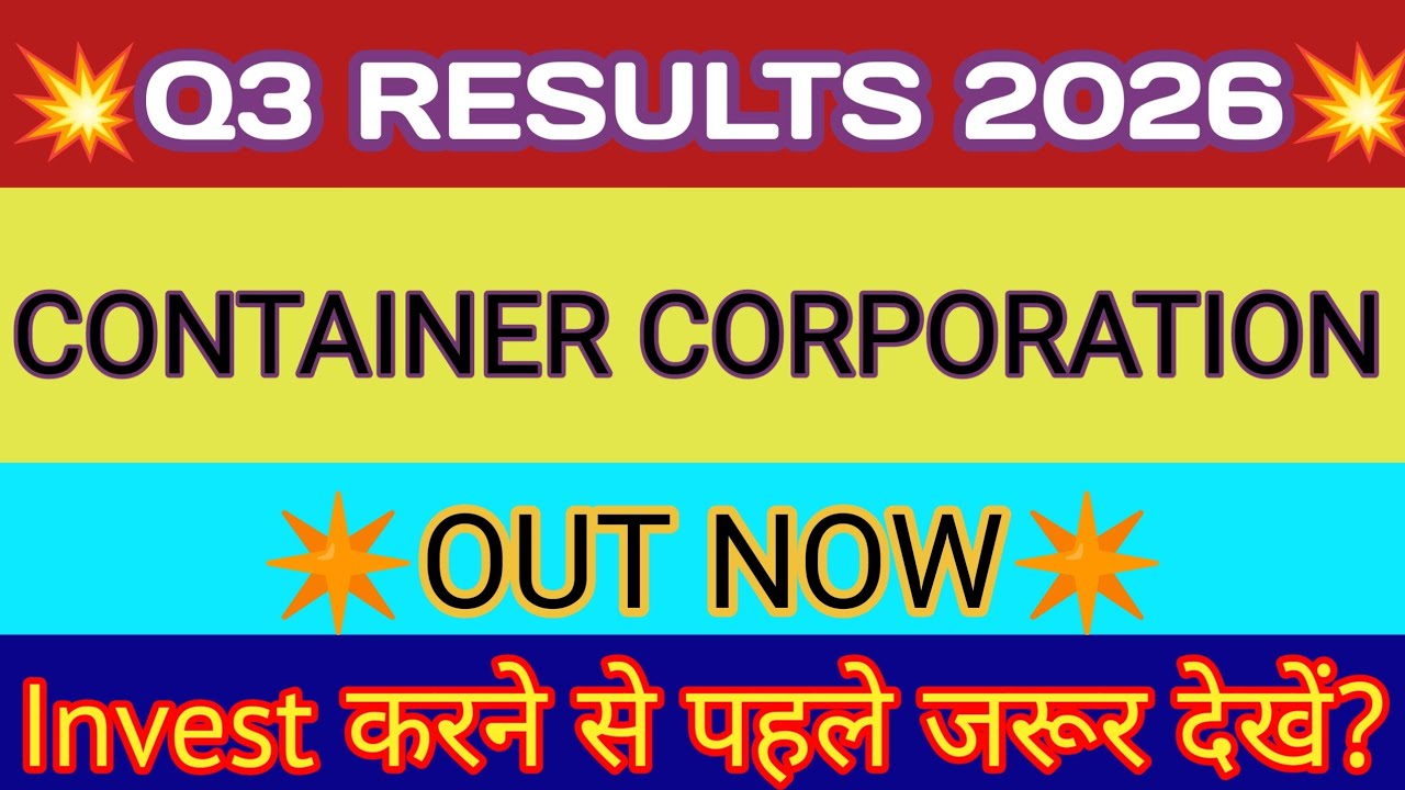 Concor Q3 Results 2026 🔴 Container Corporation Result 🔴 Container Corporation Share Latest News