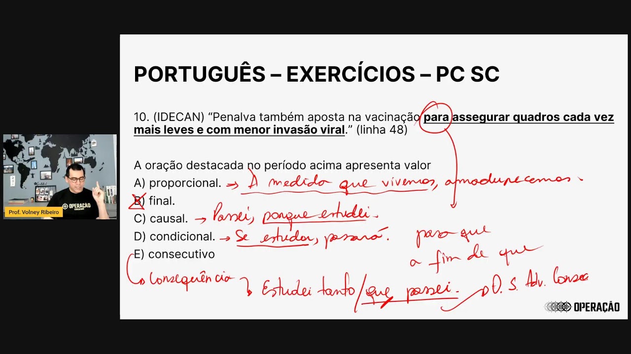 Português para PC-SC - Aula de Exercícios | Operação Concursos