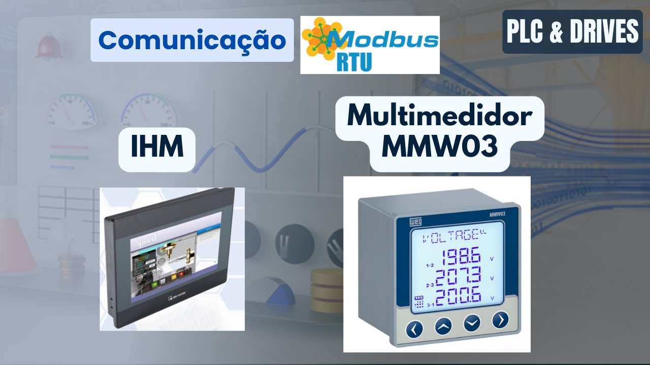 IHM MT comunicando com o Multimedidor MMW03 através da rede Modbus RTU