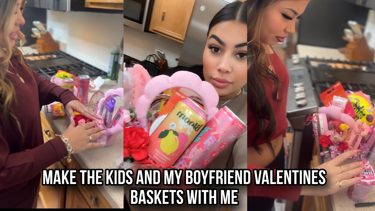 Make The Kids & My Boyfriend Valentines Baskets With Me