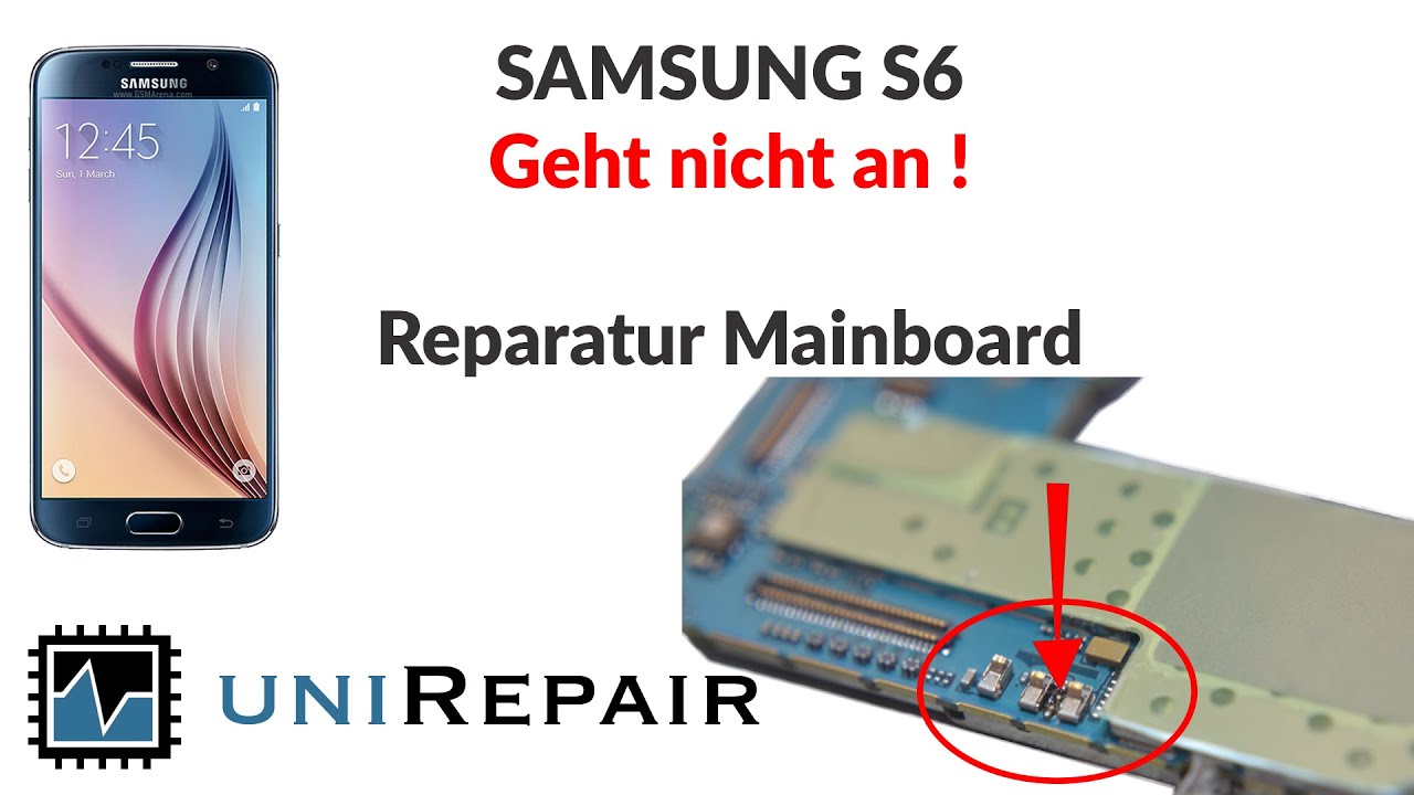 Samsung S6 geht nicht an | Widerstand auf dem Mainboard fehlt | Platinenreparatur | Unirepair