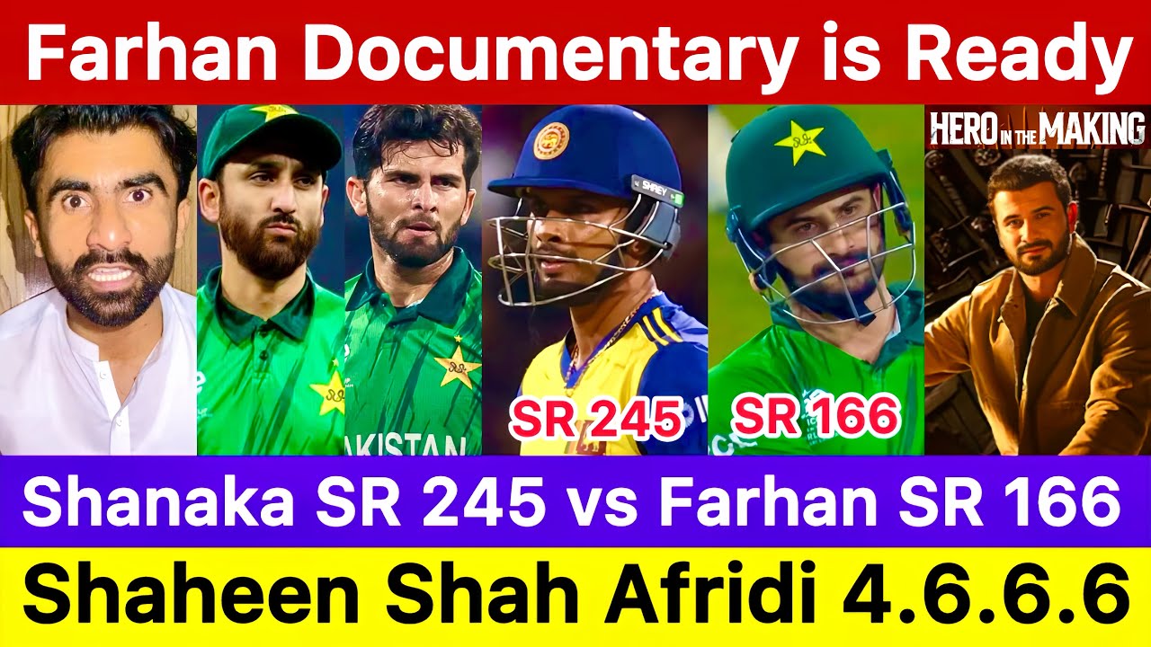 shaheen afridi bowling pakistan reaction | sahibzada farhan documentary | pak vs sl | salman agha 