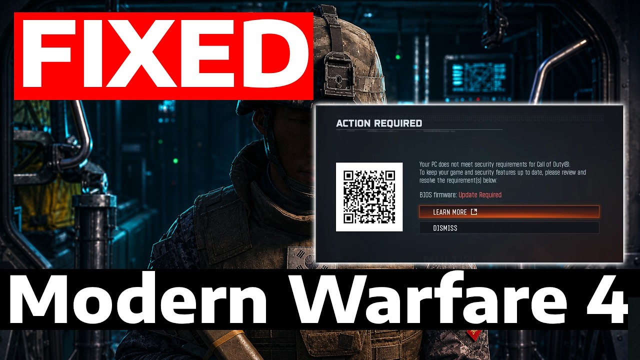 How To Fix Modern Warfare 4 Action Required BIOS Firmware Update Required Error