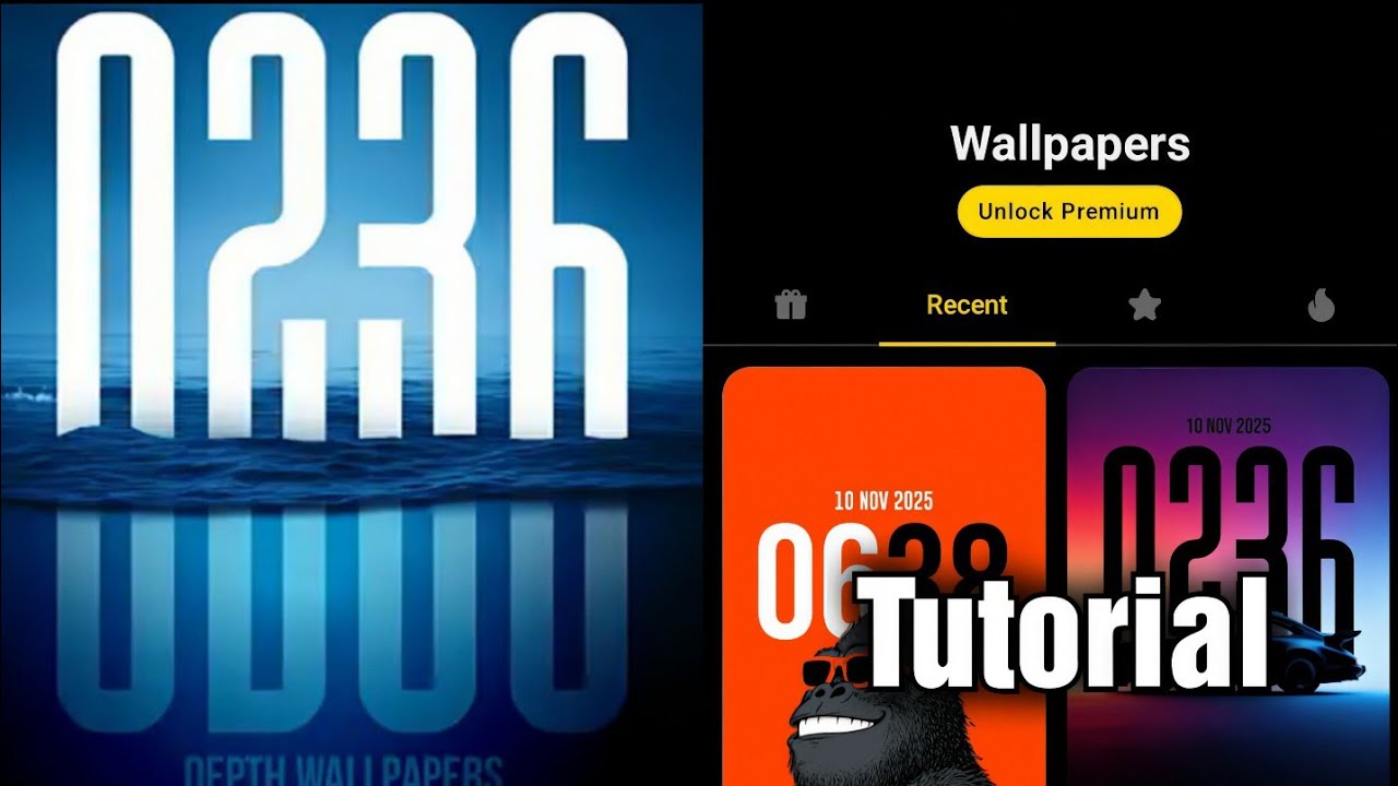 Как использовать приложение &laquo;Обои с эффектом глубины и живые часы&raquo; || Как пользоваться приложение...