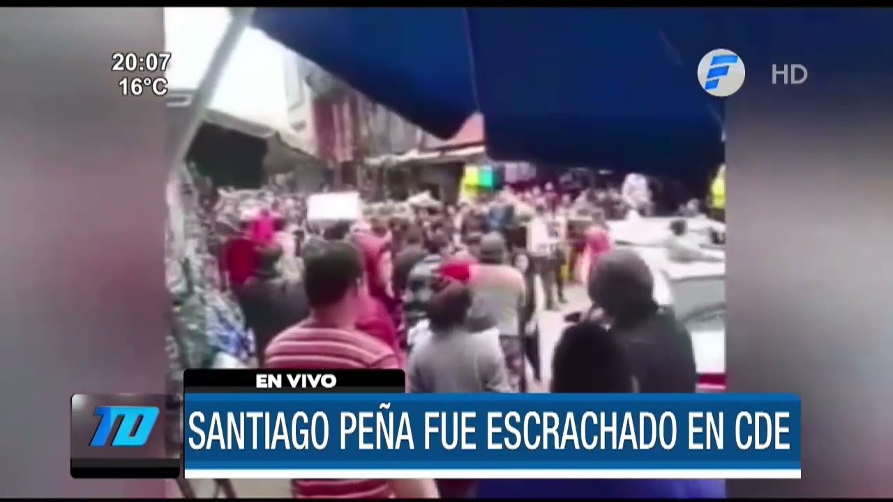 Santiago Pe&ntilde;a fue escrachado en Ciudad del Este