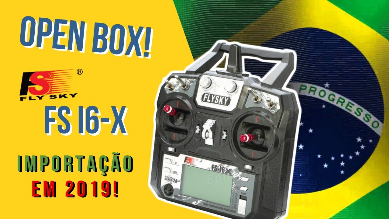 Rádio controle BOM E BARATO FlySky FS I6X - Unboxing em PORTUGUÊS [ Banggood ]