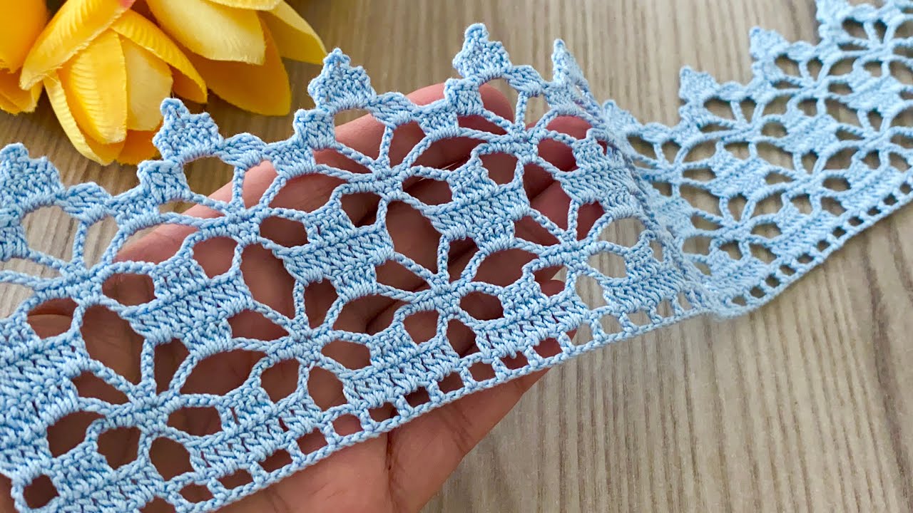 Simple and Stylish Crochet Pattern for Lace Edge Step by Step Tutorial