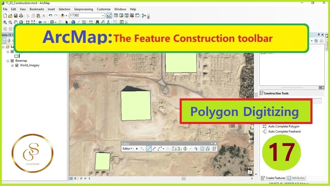 How to Digitizing Polygons in ArcMap Using Feature Construction | ArcGIS | 17