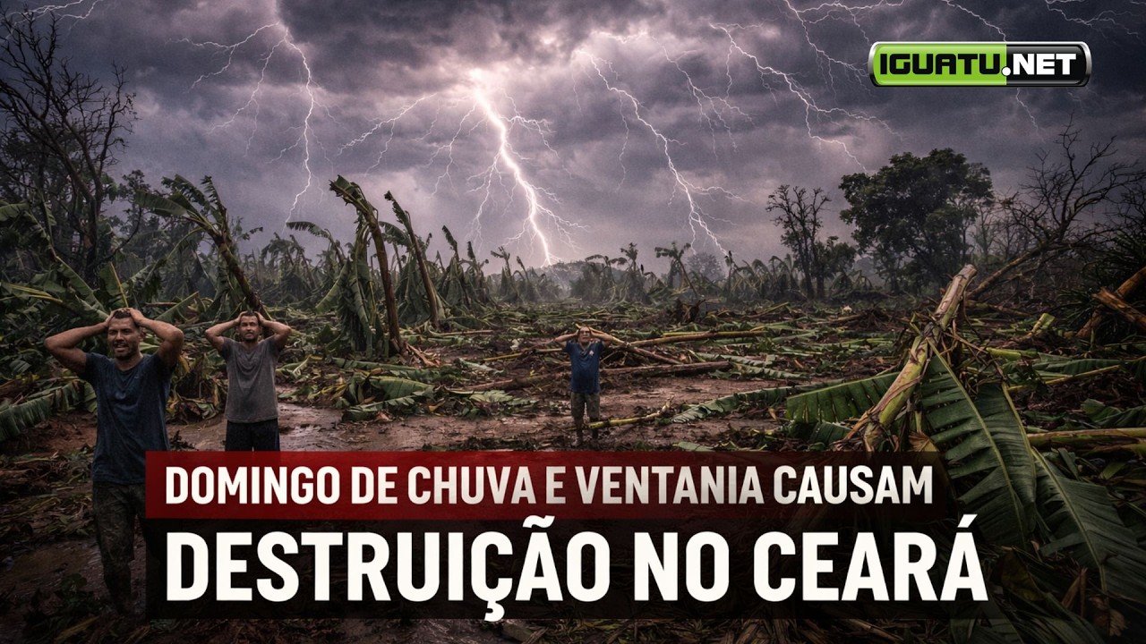 Chuvas e ventania causam destruição no Ceará