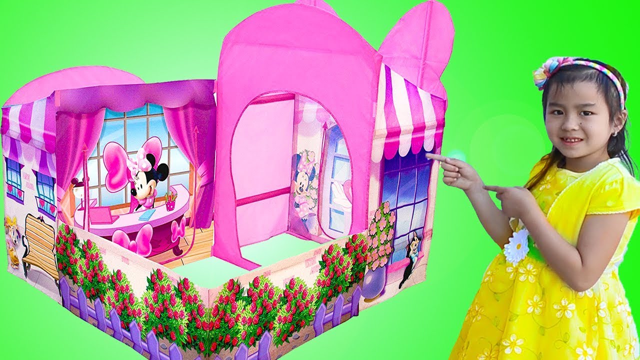 Jannie Pretend Play w/ Minnie Mouse Garden Playhouse Tent Toy