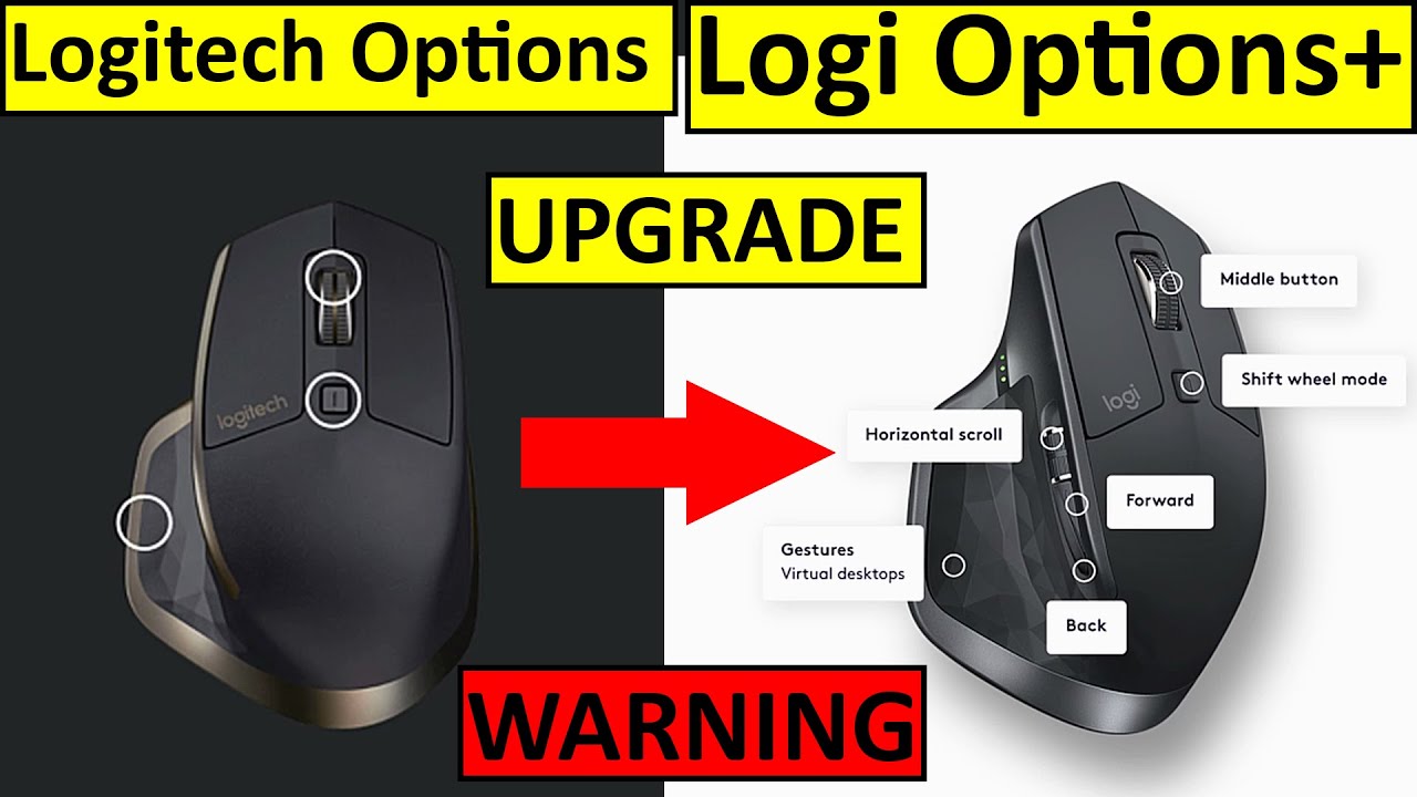 How to upgrade from Logitech Options to Logi Options+ & WARNING