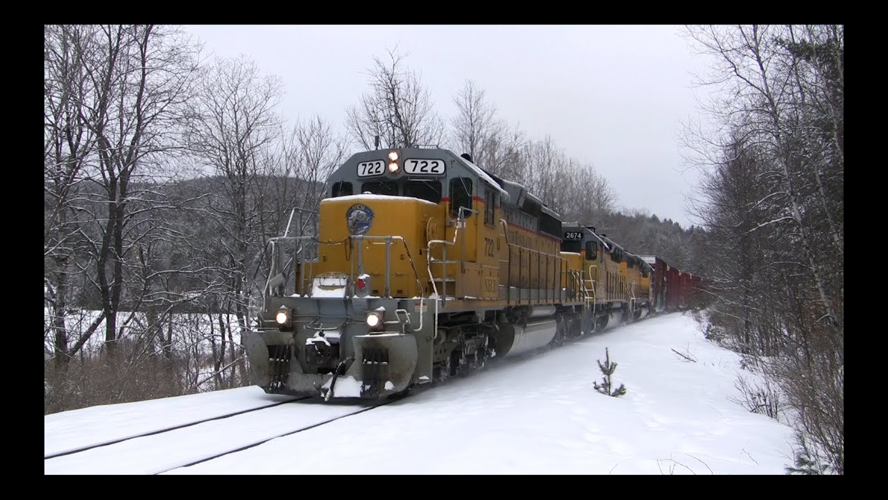 Full Throttling Locomotives Climb Toward the Roxbury Summit on NECR Train 324