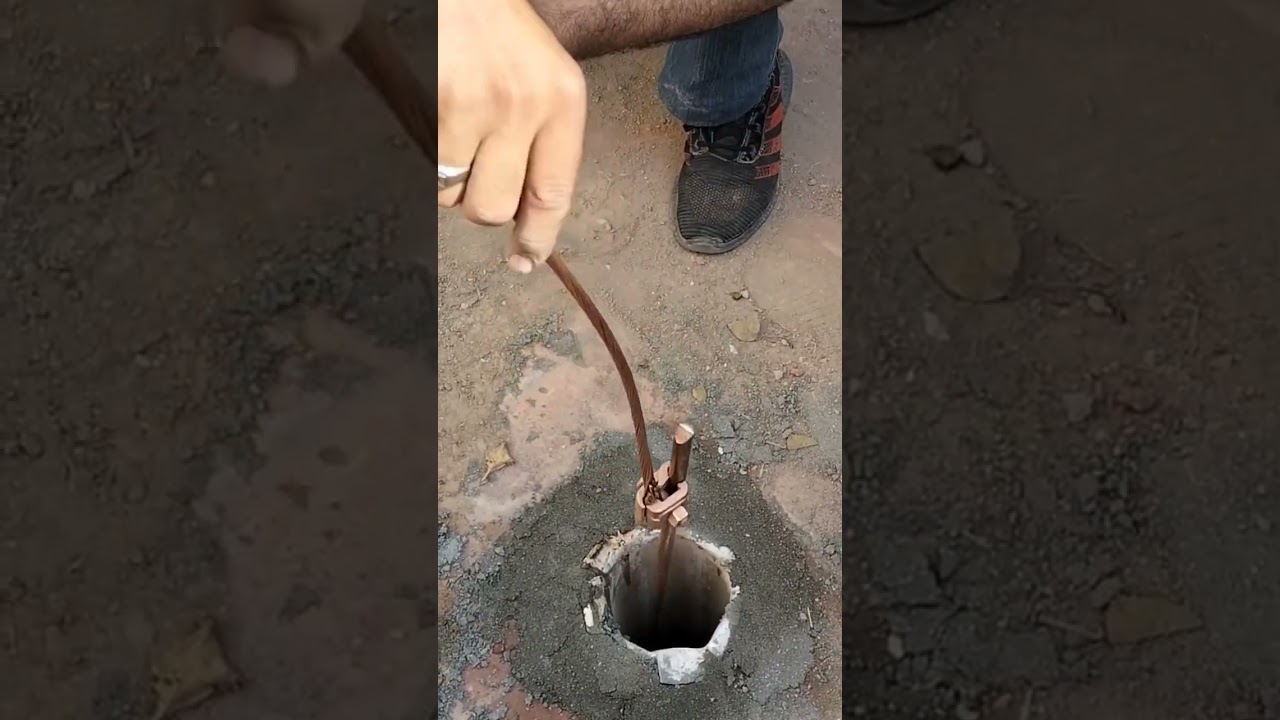 Earthing for Lightning Arrester | Copper Rod | Solar Installation