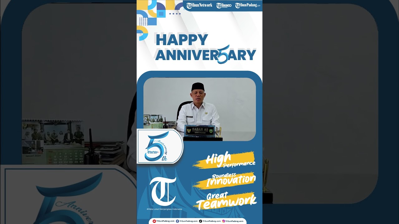SPESIAL: Ucapan Anniversary TribunPadang.com 5 tahun oleh Bupati Pasaman