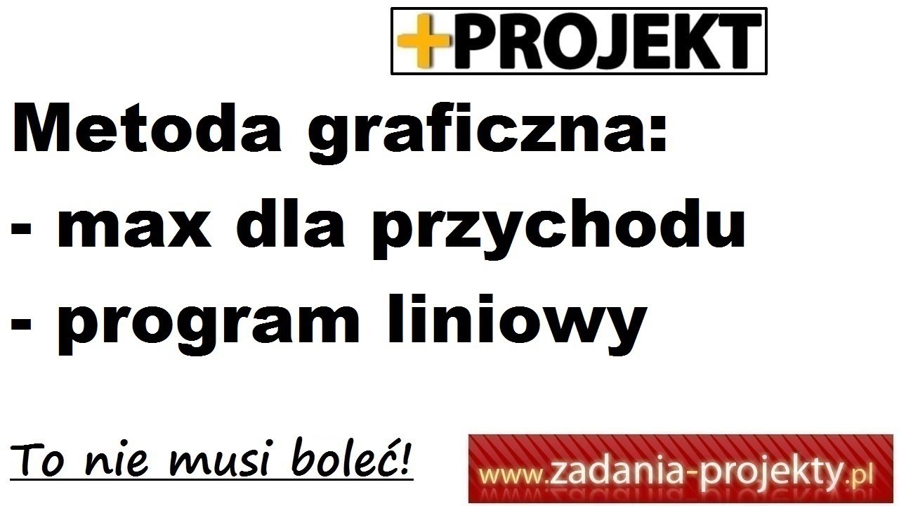Program liniowy - metoda graficzna - produkcja - maksymalizacja przychodu całkowitego
