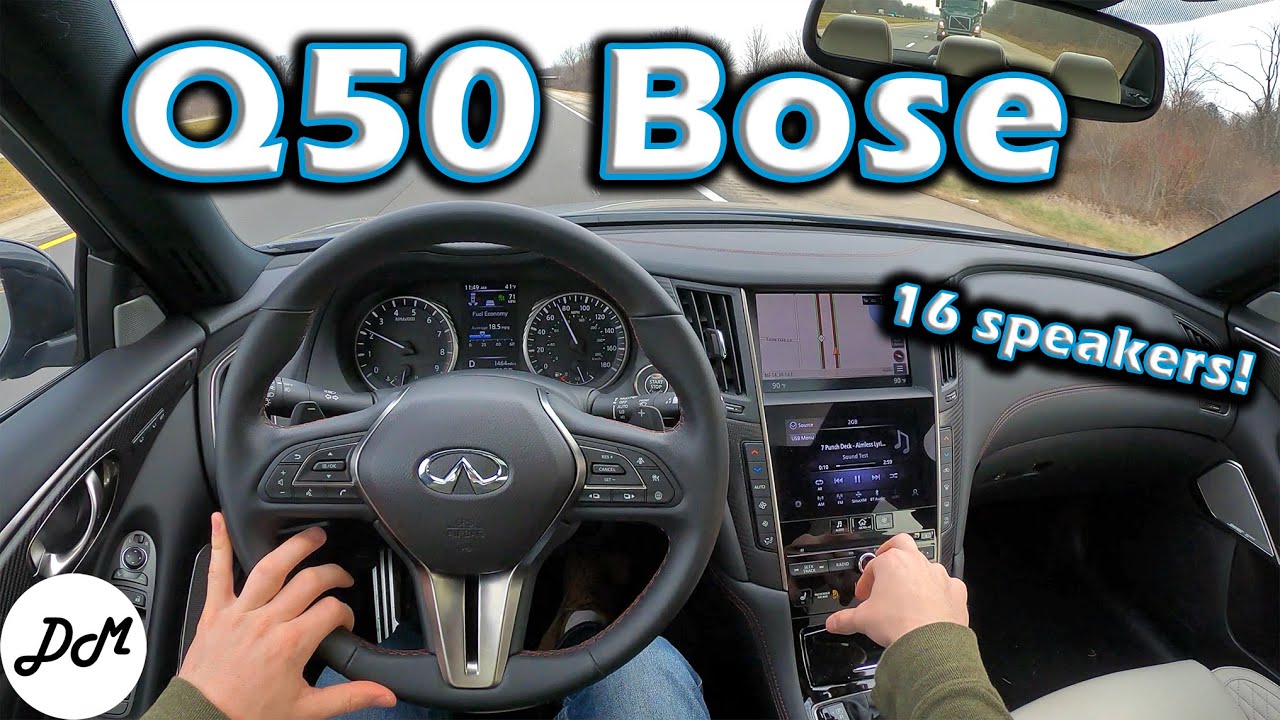 2021 Infiniti Q50 – Bose 16-speaker Sound System Review | Apple CarPlay & Android Auto