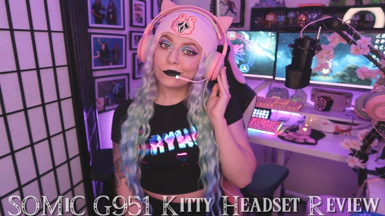 SOMiC G951 Pink Kitty Gaming Headset Review | W/ MIC TEST