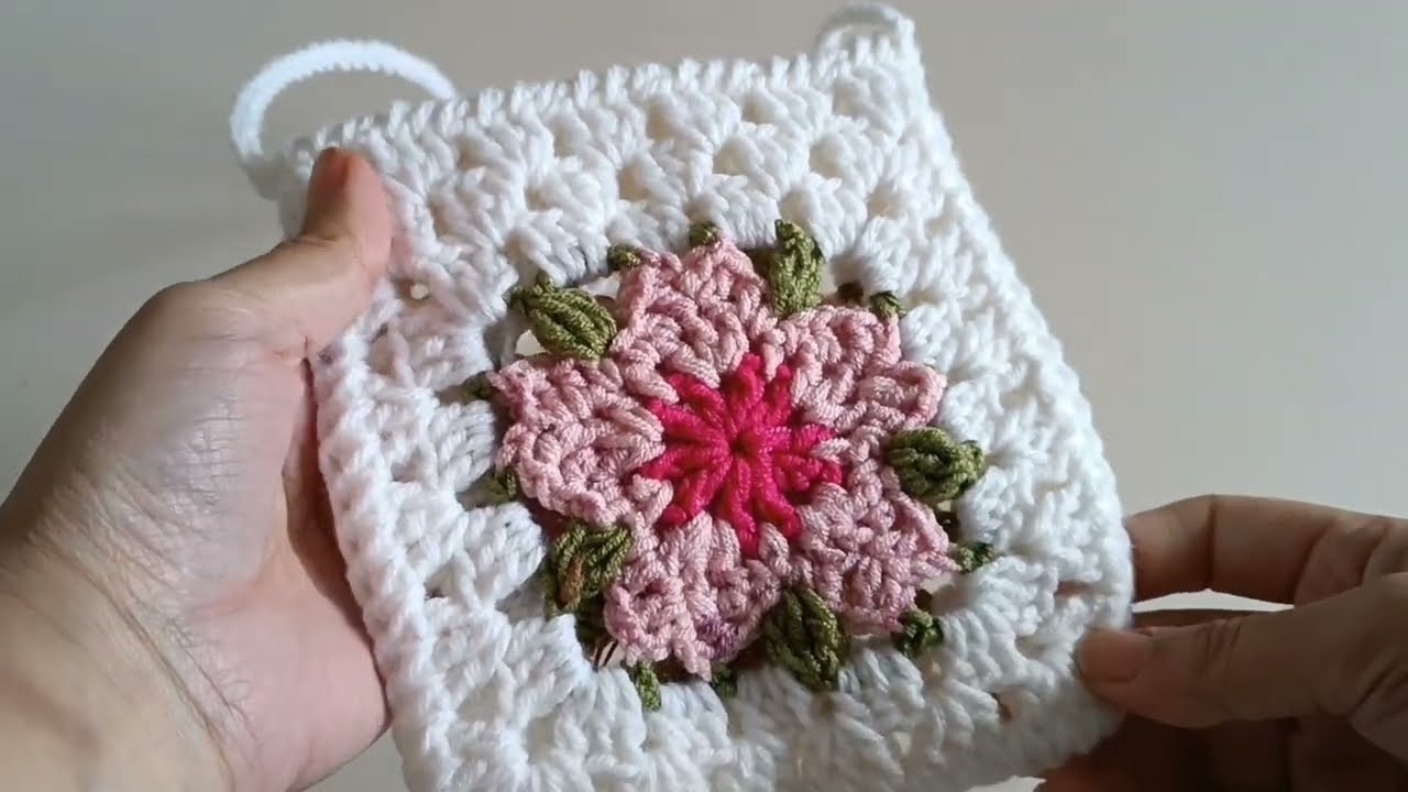bag crochet,sakura pouch crochet step by step