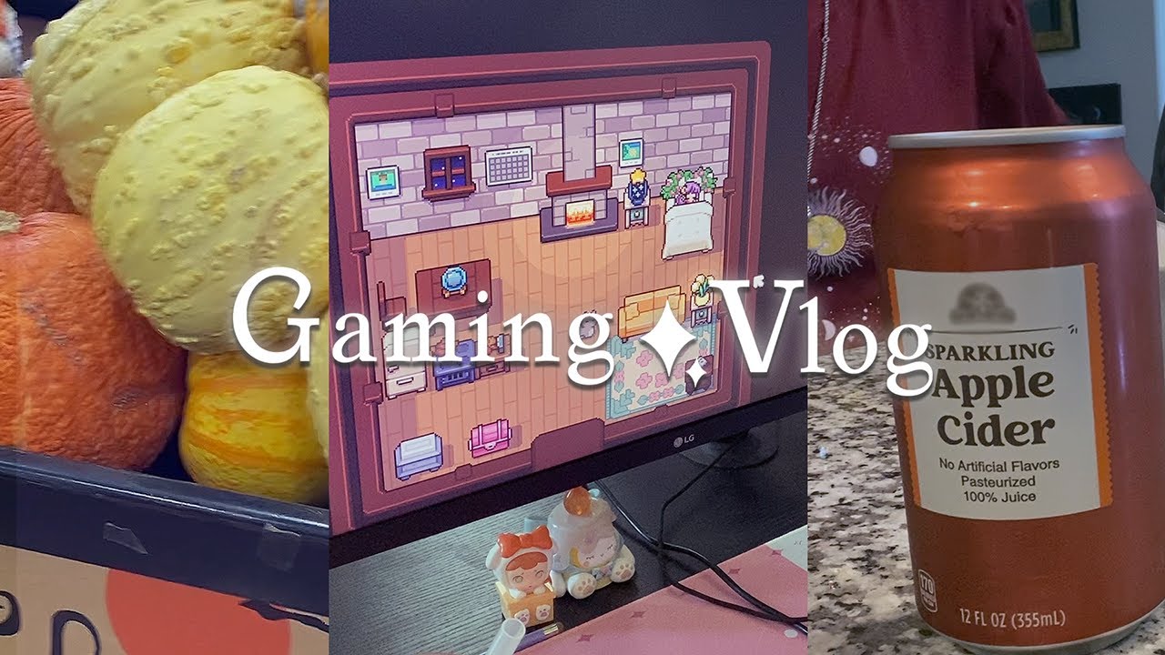 gaming vlog 🎮✨ grocery shopping, making chili & cornbread, coffee, 🎮 fields of mistria