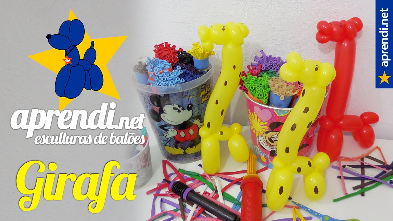 Como fazer uma girafa com balões