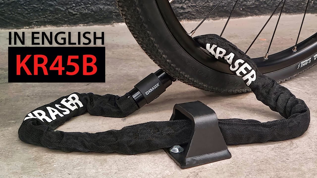 KRASER KR45B Security Anchor for Motorcycle and Bike, Anti-Crowbar Base, Compact & Resistant