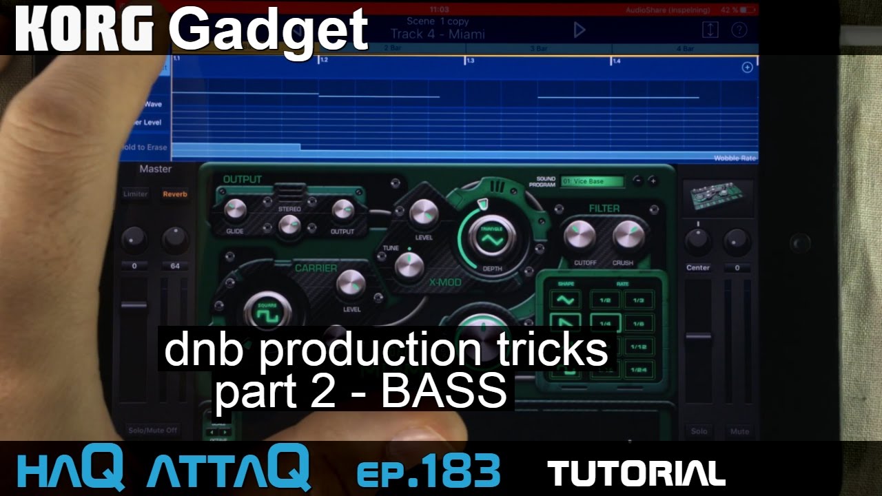KORG Gadget dnb Production Tricks │ Part 2 Bass - haQ attaQ 183