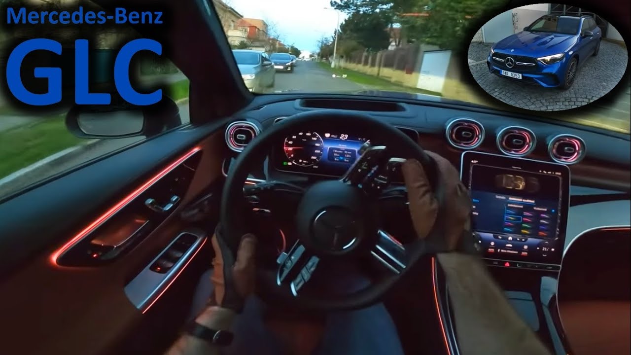 2023 Mercedes-Benz GLC 220 d 4MATIC | evening city POV drive | ambient lighting