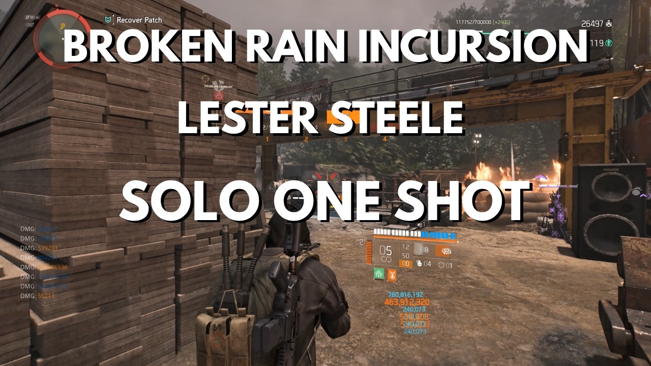 Broken Rain Boss Lester Steele Solo One Shot | The Division 2
