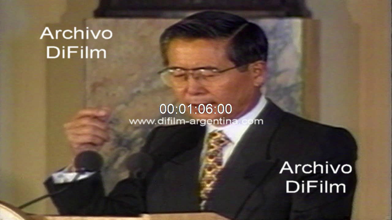 Alberto Fujimori se reune con Bill Clinton en la Casa Blanca 1997