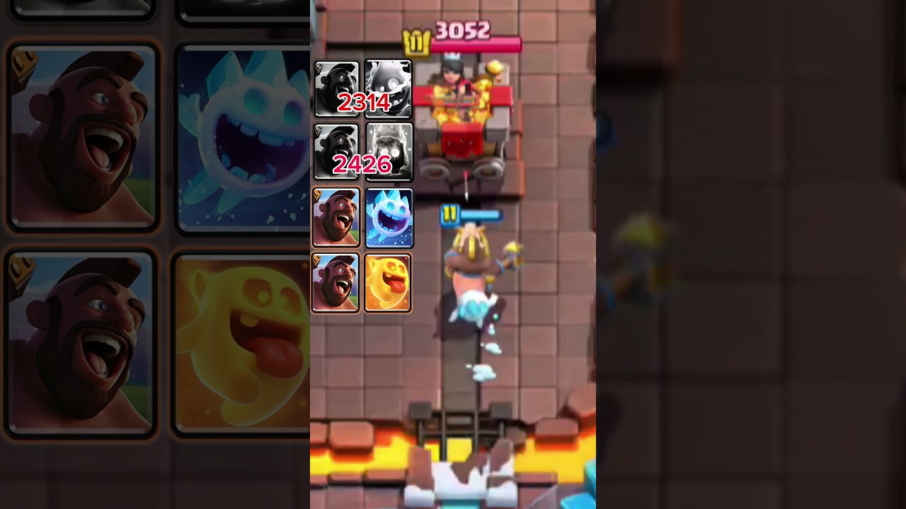 Hog rider+ all spirit vs princess tower