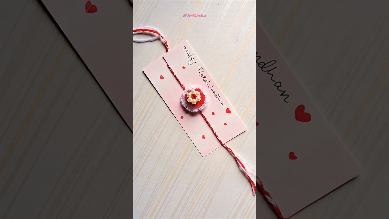 DIY Rakhi Making Idea ❤️ | Easy Raksha Bandhan Craft | #shorts #rakshabandhan #rakhispecial #rakhi