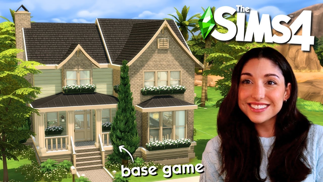 building a realistic BASE GAME house in the Sims 4