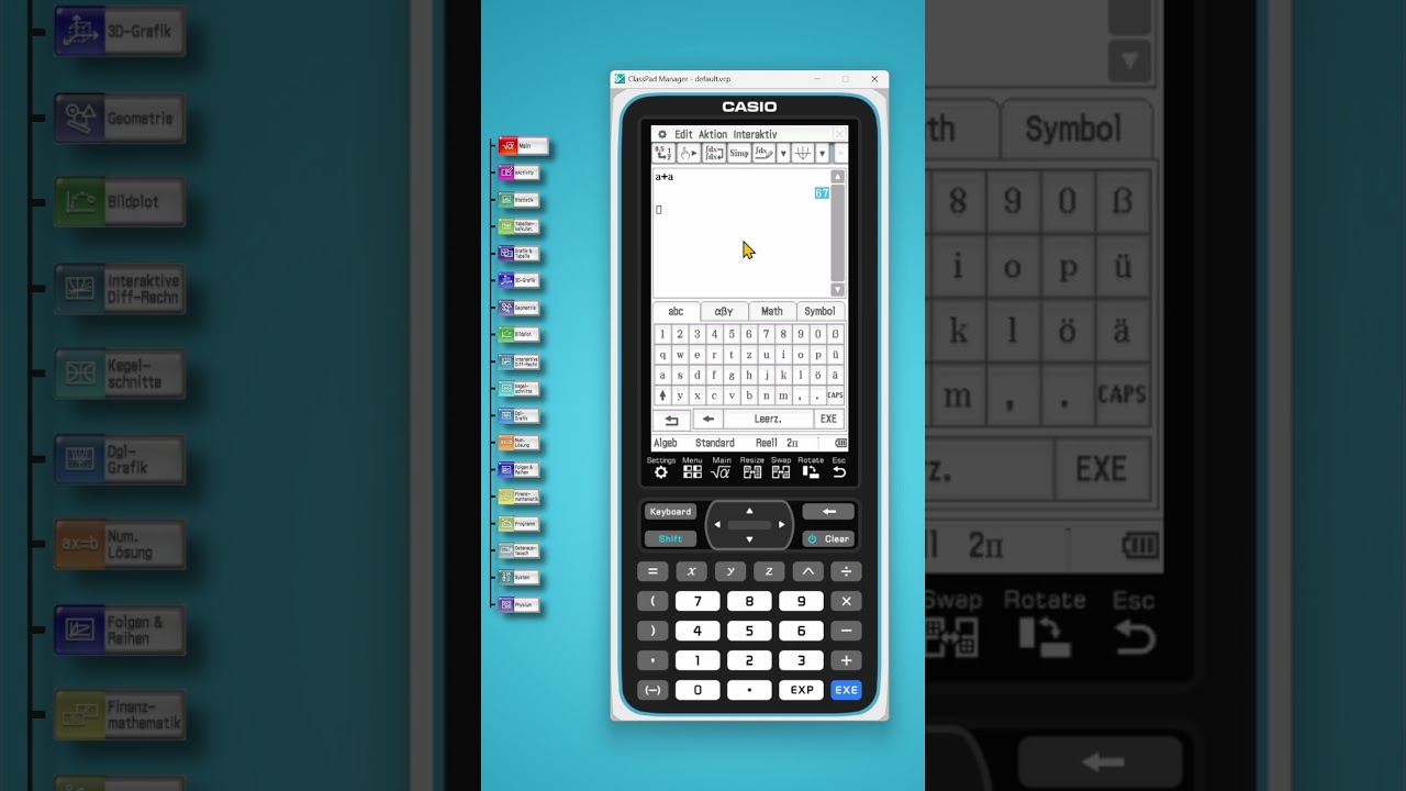 a + a = 67?! ⚠️  Wenn dein Taschenrechner l&uuml;gt! #classpad #mathe #mathematik #rechnen