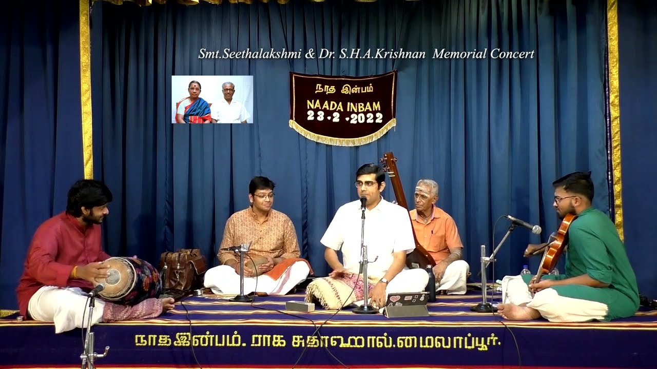 Vid. Sikkil Gurucharan concert in memory of Smt.Seethalakshmi & Dr. S.H.A.Krishnan at Naada Inbam