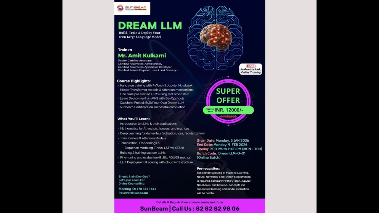 Dream LLM Training at Sunbeam | Day 1 Experience