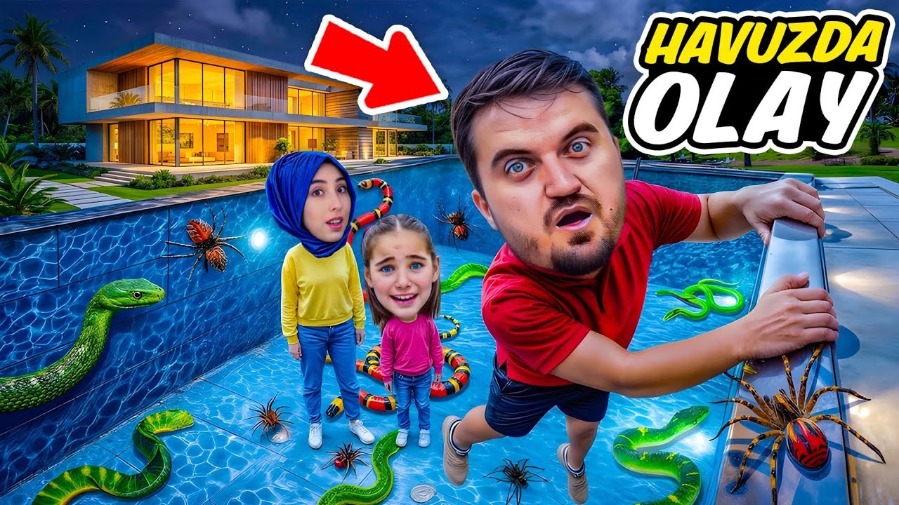 ELİF SİNEM BABANA B&Uuml;Y&Uuml;K ŞOK !! HAVUZDA OLAY !! NELER OLDU ?! 