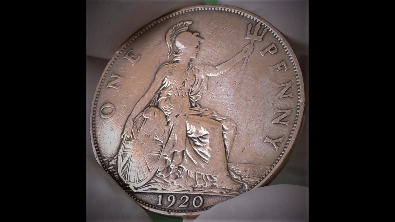 1920 Great Britain Coin One Penny, George V
