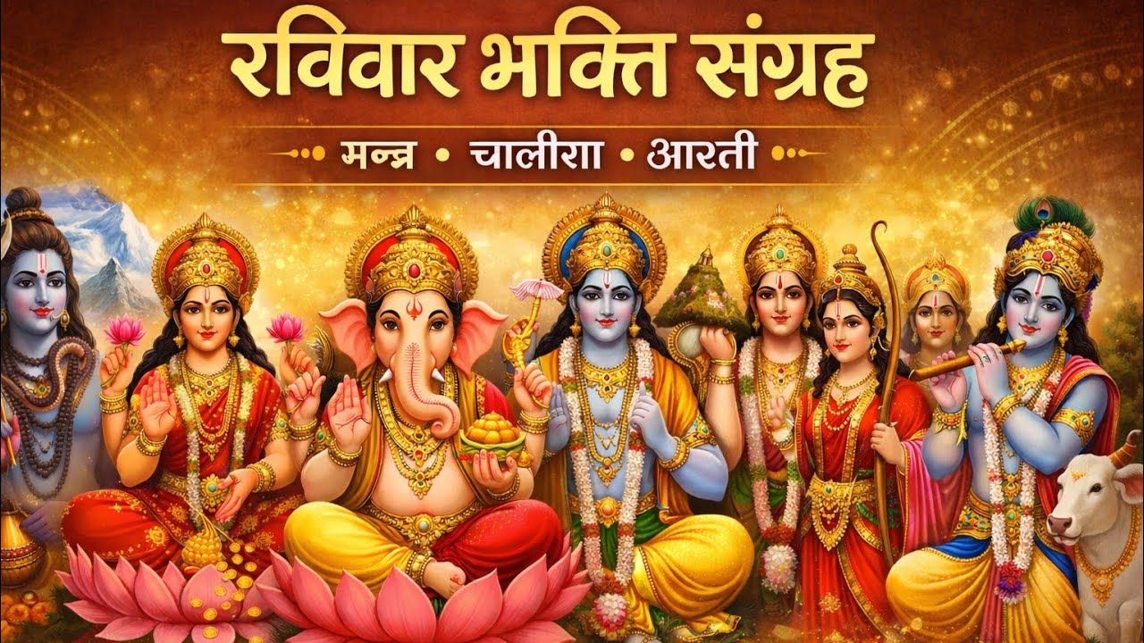 रविवार विशेष भजन | मंत्र, चालीसा, आरती | चमत्कारी भक्ति संग्रह | संपूर्ण देवी-देवता भजन |