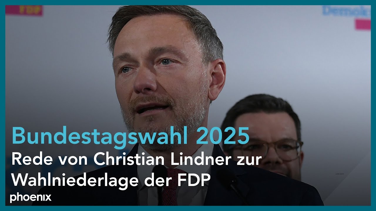 Rede von Christian Lindner (FDP) zu den Ergebnissen der Bundestagswahl 2025 | 23.02.25