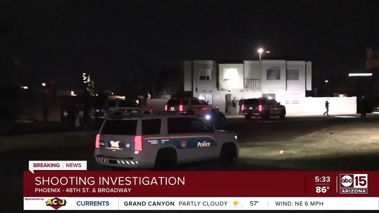 Shooting investigation near 48th Street and Broadway in Phoenix