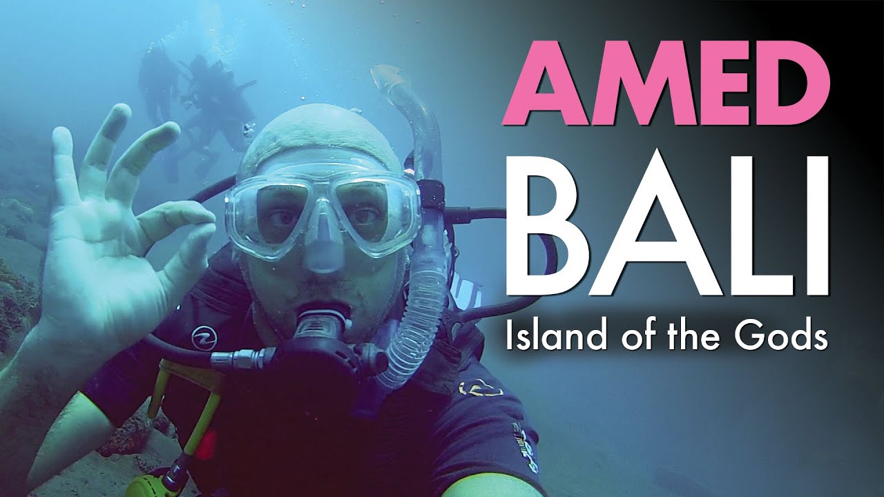 Scuba diving a WWII wreck and trying durian by the pool in Amed, Bali